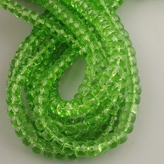 Cristallo verde chiaro rondelle sfaccettate 10mm