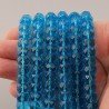 Cristallo azzuro transparente rondelle sfaccettate 10mm