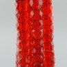 Cristallo rosso chiaro transparente rondelle sfaccettate 11mm