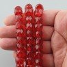 Cristallo rosso chiaro transparente rondelle sfaccettate 11mm