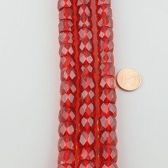 Cristallo rosso chiaro Trasparente rondelle sfaccettate 11mm