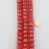 Cristallo rosso chiaro transparente rondelle sfaccettate 11mm