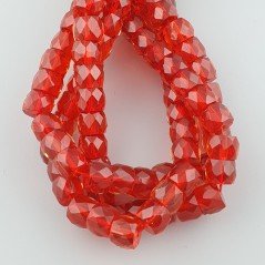 Cristallo rosso chiaro Trasparente rondelle sfaccettate 11mm