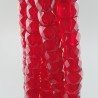 Cristallo rosso scuro transparente rondelle sfaccettate 12mm