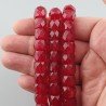 Cristallo rosso scuro transparente rondelle sfaccettate 12mm