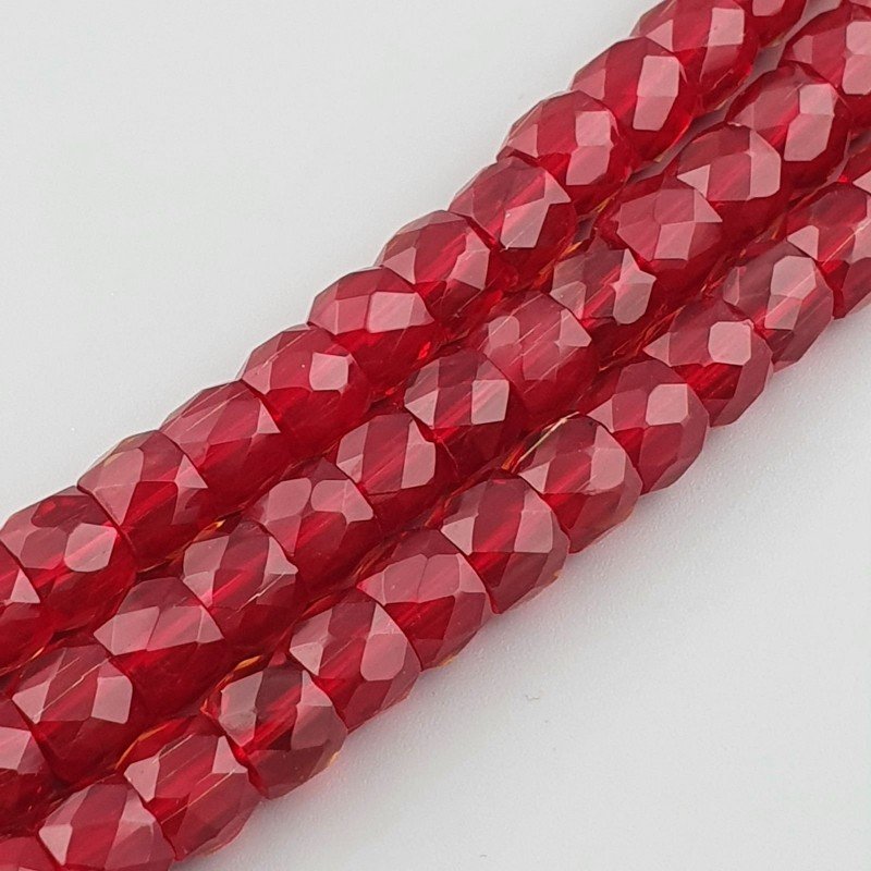 Cristallo rosso scuro transparente rondelle sfaccettate 12mm