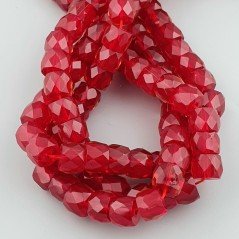Cristallo rosso scuro Trasparente rondelle sfaccettate 12mm