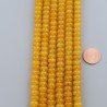 Giada Gialla in Perline Forma Rondelle Sfaccettato Foro Passante 08X05mm