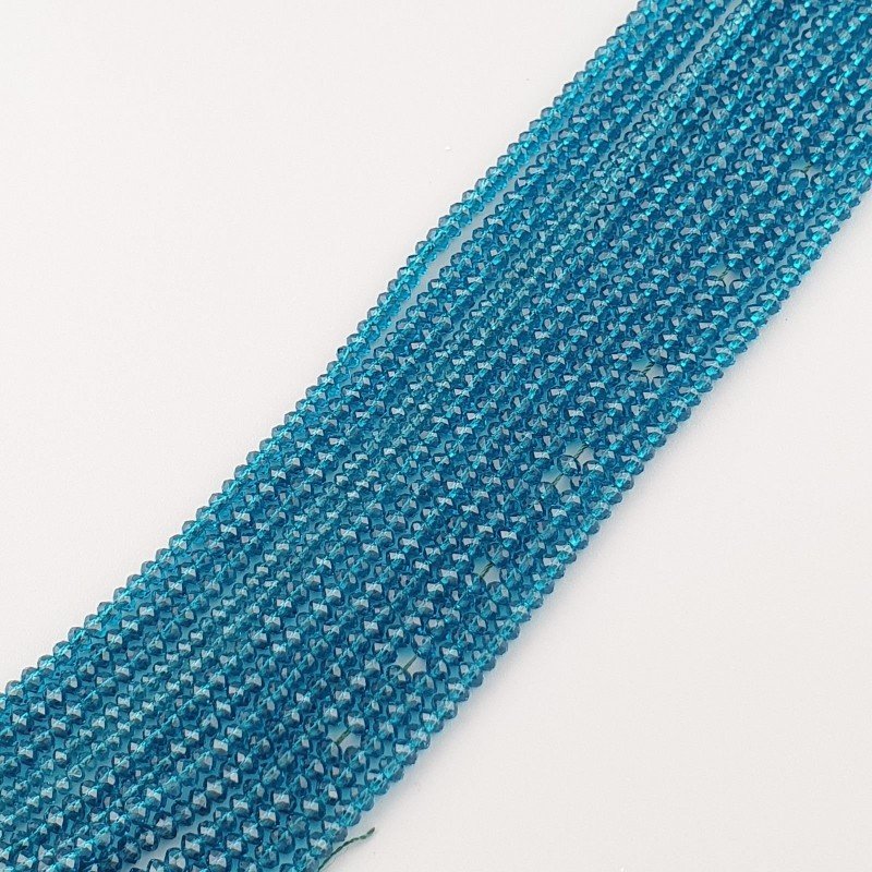 Cristallo verdeacqua trasparente rondelle sfaccettate 3mm