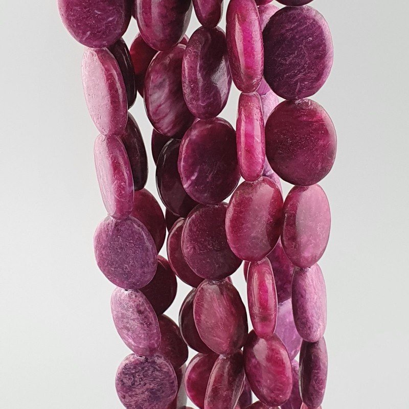 Sugilite Rinforzato in Perline Forma Ovale Piatto Liscio Foro Passante 15X20mm
