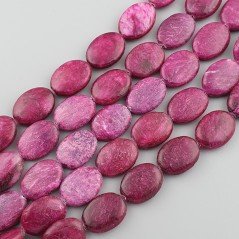 Sugilite Rinforzato in Perline Forma Ovale Piatto Liscio Foro Passante 15X20mm