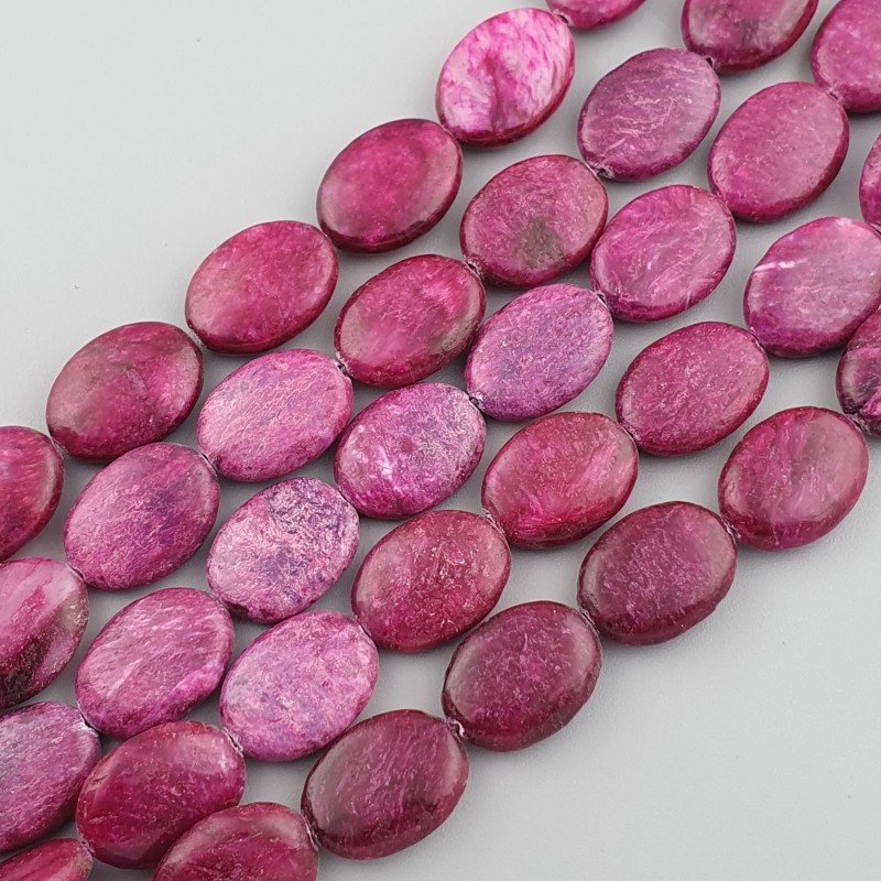 Sugilite Rinforzato in Perline Forma Ovale Piatto Liscio Foro Passante 15X20mm