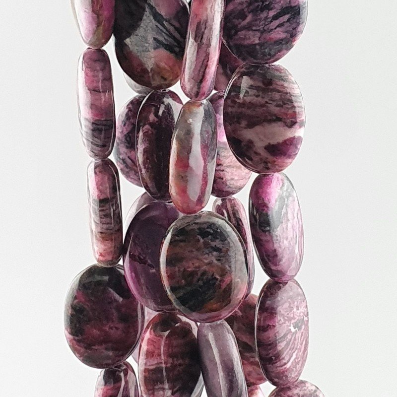 Sugilite Rinforzato in Perline Forma Ovale Piatto Liscio Foro Passante 12X16mm