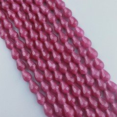 Giada Rubino in Perline Forma Goccia Tondo Sfaccettato Foro Passante 06X09mm