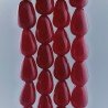 Giada Rubino Perline Forma Goccia Tondo Liscio Foro Passante 12x08mm
