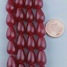 Giada Rubino Perline Forma Goccia Tondo Liscio Foro Passante 12x08mm