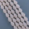 Giada Rosa in Perline Forma Goccia Tondo Sfaccettato Foro Passante 06x09mm