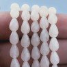 Giada Rosa in Perline Forma Goccia Tondo Sfaccettato Foro Passante 06x09mm