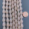 Giada Rosa in Perline Forma Goccia Tondo Sfaccettato Foro Passante 08x12mm
