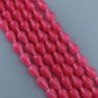 Giada Rosa in Perline Forma Goccia Tondo Sfaccettato Foro Passante 06x09mm