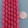 Giada Rosa in Perline Forma Goccia Tondo Sfaccettato Foro Passante 06x09mm