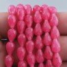 Giada Rosa in Perline Forma Goccia Tondo Sfaccettato Foro Passante 06x09mm