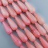 Giada Rodocrosite in Perline Forma Goccia Tondo Sfaccettato Foro Passante 11x28mm