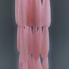 Giada Rodocrosite in Perline Forma Goccia Tondo Sfaccettato Foro Passante 09x40mm
