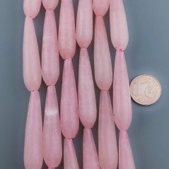 Giada Rodocrosite in Perline Forma Goccia Tondo Sfaccettato Foro Passante 09x40mm