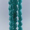 Giada Smeraldo in Perline Forma Goccia Tondo Sfaccettato Foro Passante 08x12mm