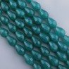 Giada Smeraldo in Perline Forma Goccia Tondo Sfaccettato Foro Passante 08x12mm