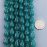 Giada Smeraldo in Perline Forma Goccia Tondo Sfaccettato Foro Passante 08x12mm