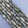 Diaspro Riolite Naturale Perline Forma Goccia Tondo Sfaccettato Foro Passante 20x8mm