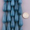 Giada Turchese in Perline Forma Goccia Tondo Sfaccettato Foro Passante 10x30mm