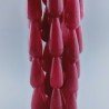 Giada Rubino in Perline Forma Goccia Tondo Sfaccettato Foro Passante 11x28mm