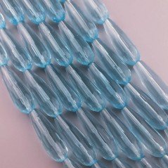 Ossidiana Nobile Perline Forma Goccia Tondo Sfaccettato Foro Passante 10X29mm