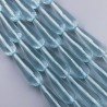 Ossidiana Nobile Perline Forma Goccia Tondo Sfaccettato Foro Passante 10X29mm