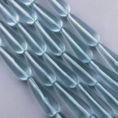 Ossidiana Perline Forma Goccia Tondo Liscio Foro Passante 10X29mm
