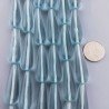 Ossidiana Perline Forma Goccia Tondo Liscio Foro Passante 10X29mm
