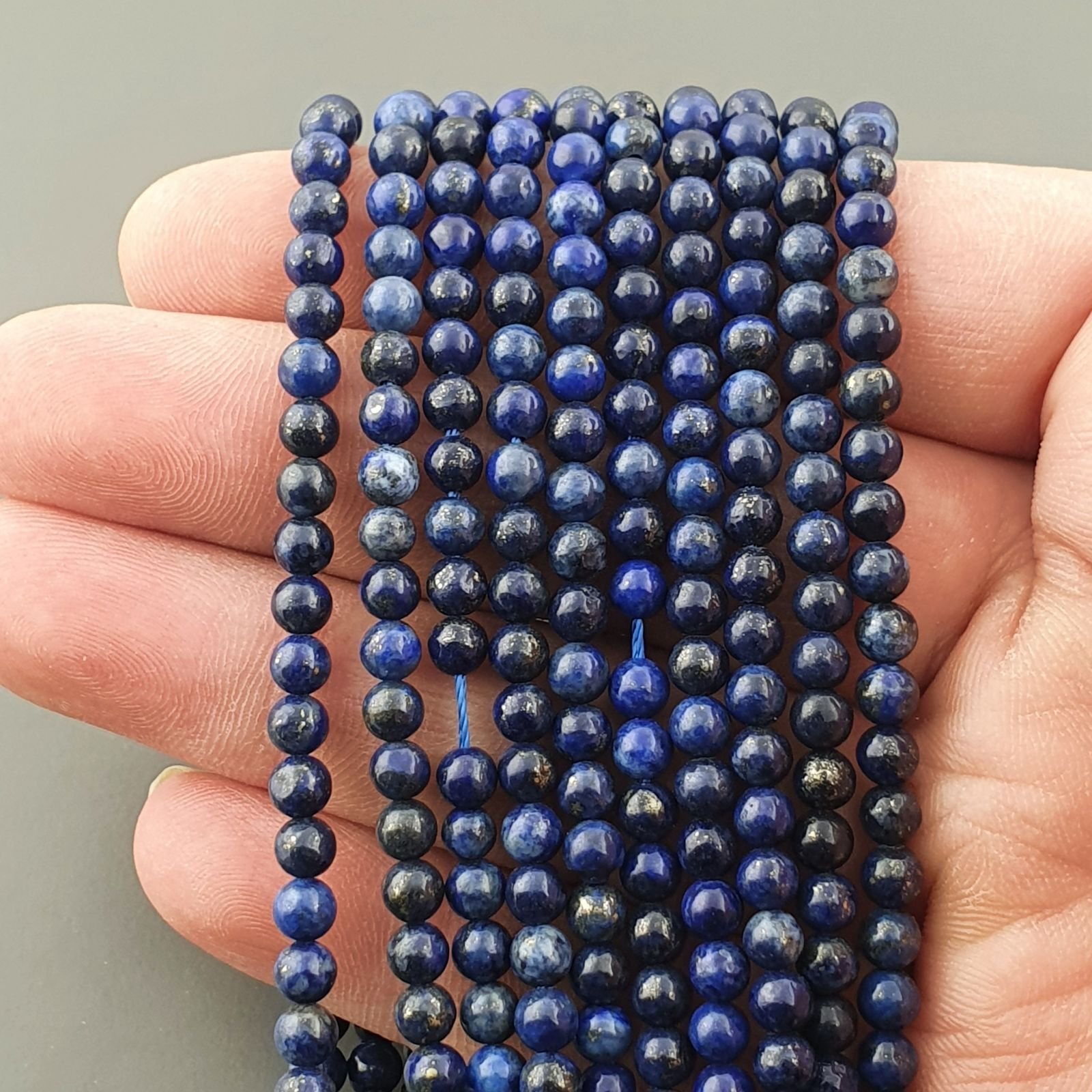 Lapis Lazuli Perline Forma Tondo Liscio 04mm
