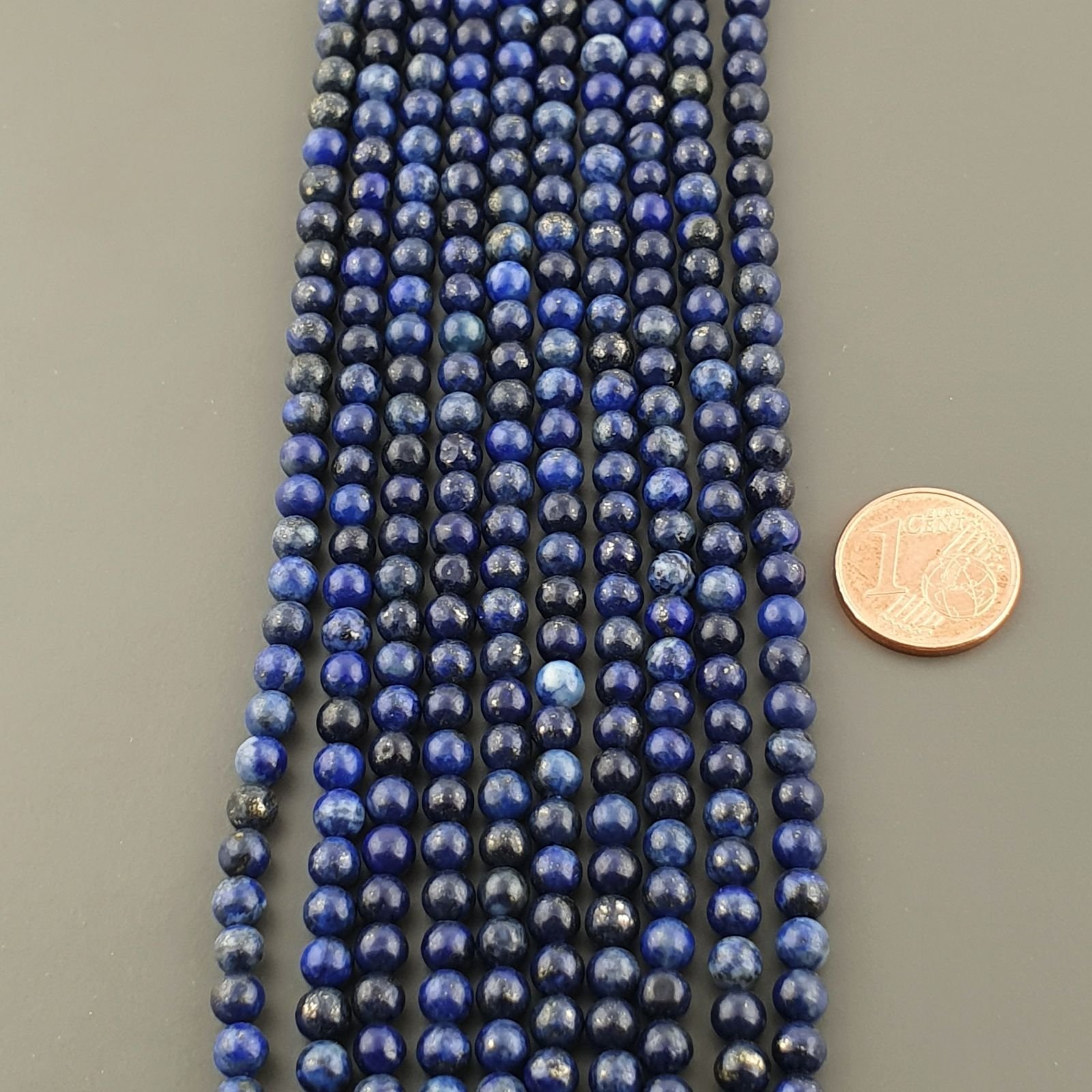 Lapis Lazuli Perline Forma Tondo Liscio 04mm