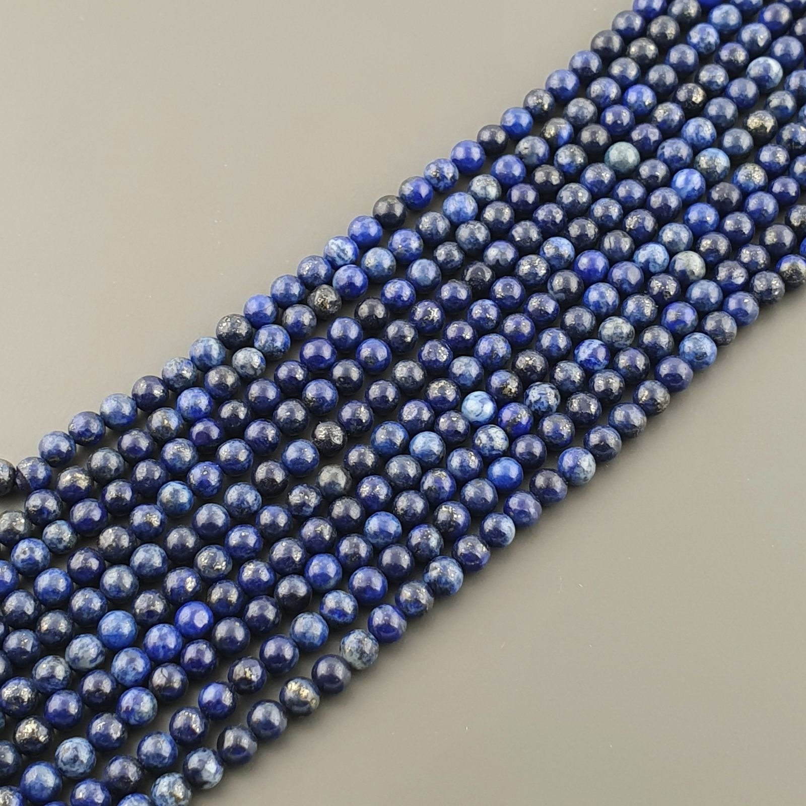 Lapis Lazuli Perline Forma Tondo Liscio 04mm