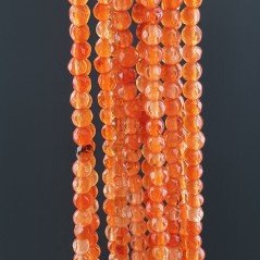 Giada Arancione Perline Forma Tondo Sfaccettato 03mm