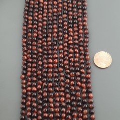Occhio Di Tigre Rosso Perline Forma Tondo Liscio 04mm