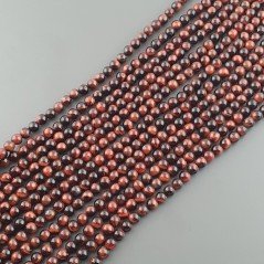 Occhio Di Tigre Rosso Perline Forma Tondo Liscio 04mm