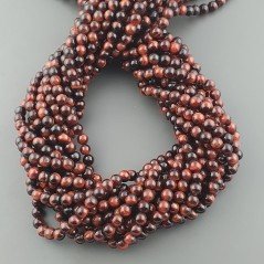 Occhio Di Tigre Rosso Perline Forma Tondo Liscio 04mm