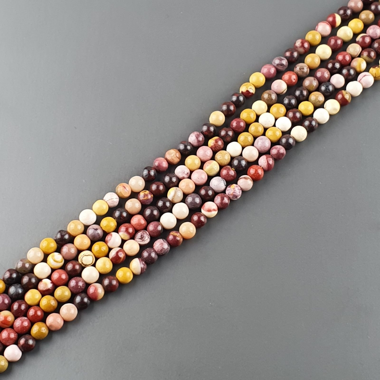 Mokaite Perline Forma Tondo Liscio 04mm