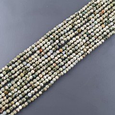 Diaspro Verde (Riolite) Perline Forma Tondo Sfaccettato 03mm