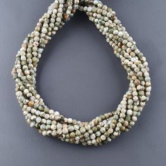 Diaspro Verde (Riolite) Perline Forma Tondo Sfaccettato 03mm
