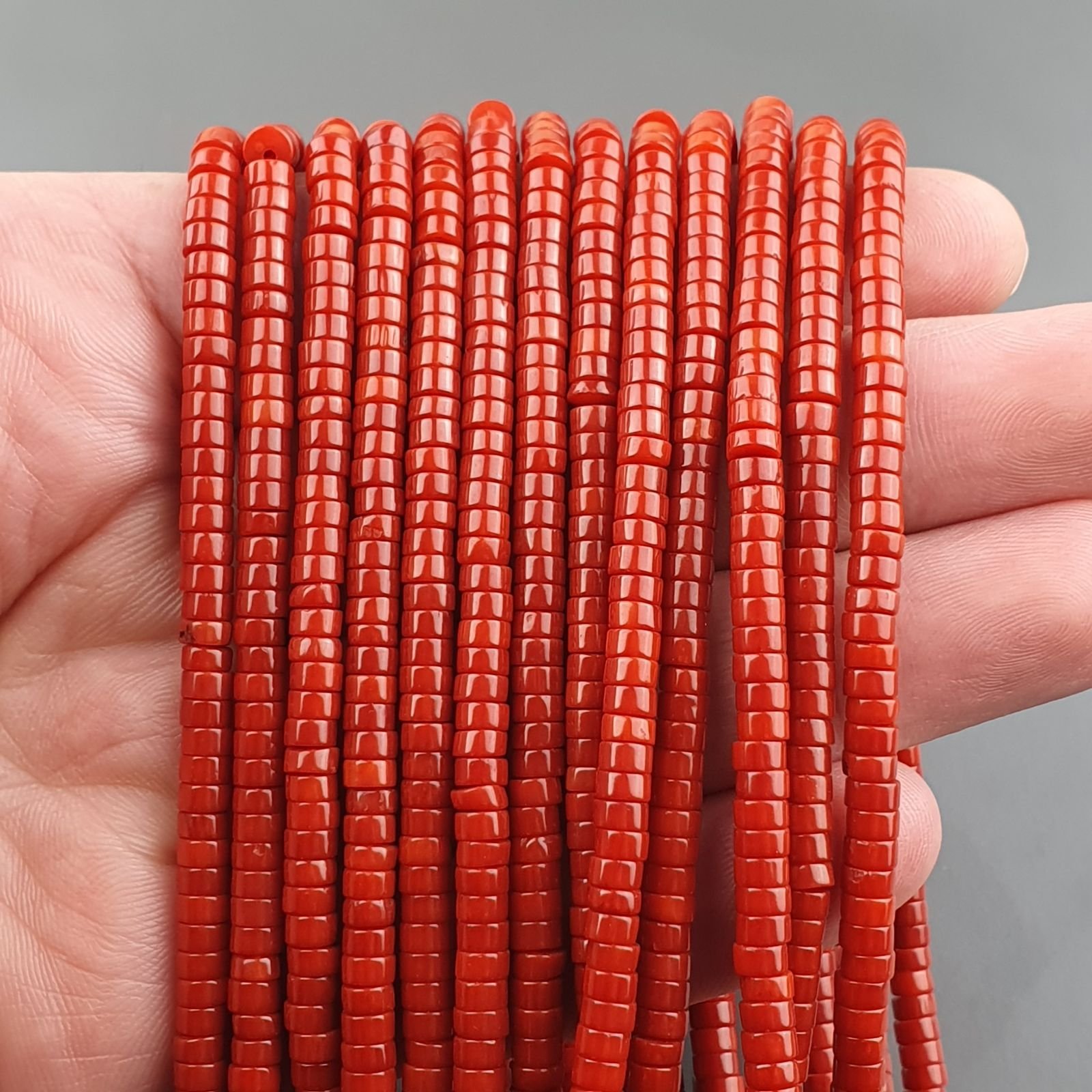 Corallo Bamboo Perline Forma Cilindro Liscio 4,5X02mm